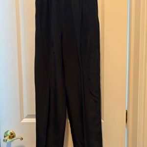 Black silk pants